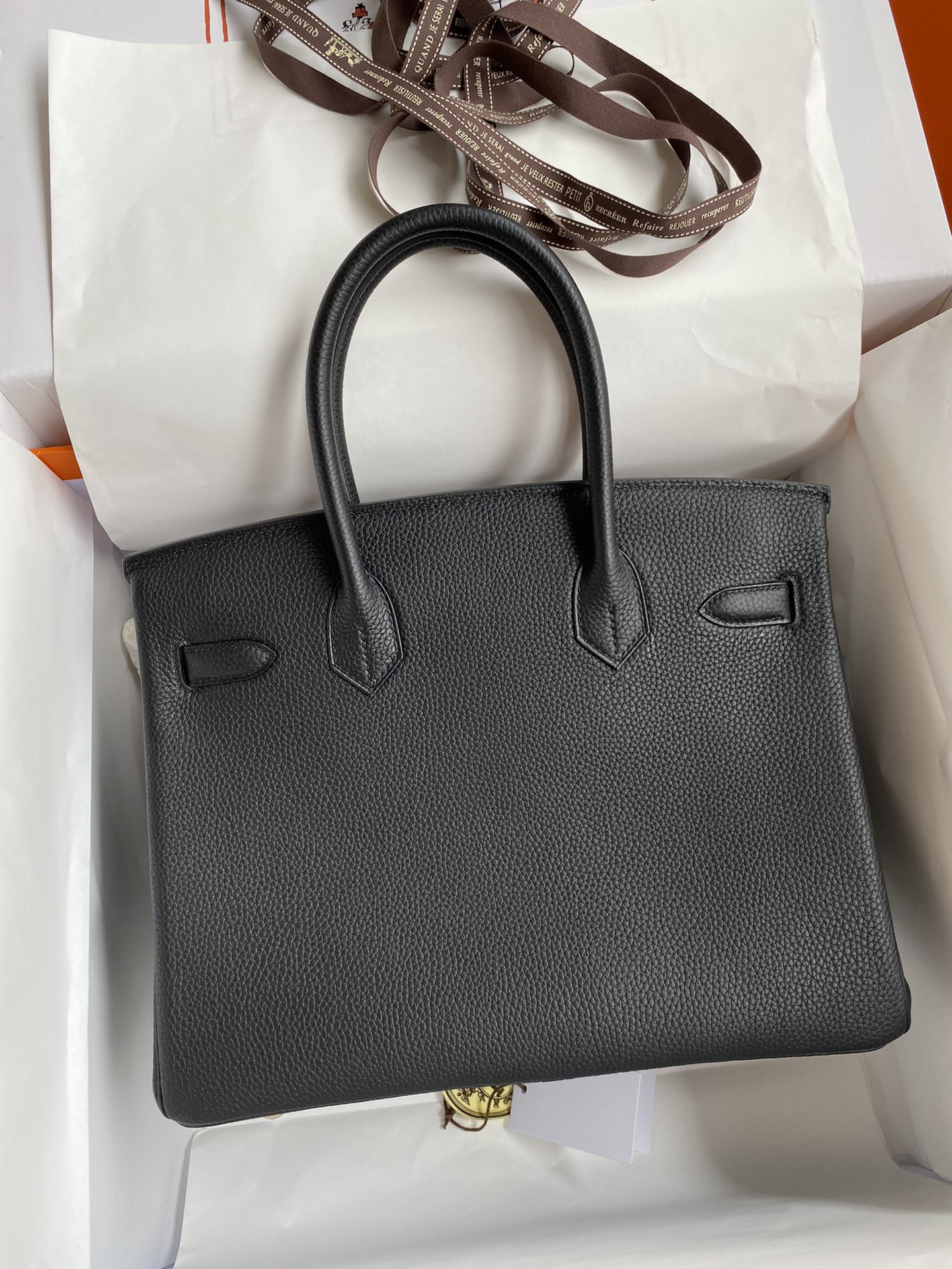 Hermes Birkin 30CM Togo Leather Handbag Black